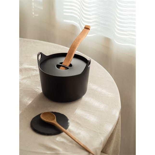 Iittala Sarpaneva Gusseisentopf - Emailliert mit Holzgriff - 3 l