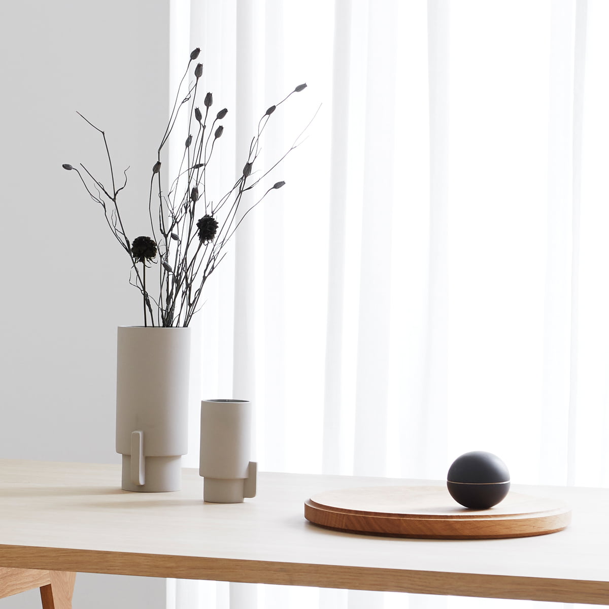 Alcoa Vase, groß, Hellgrau