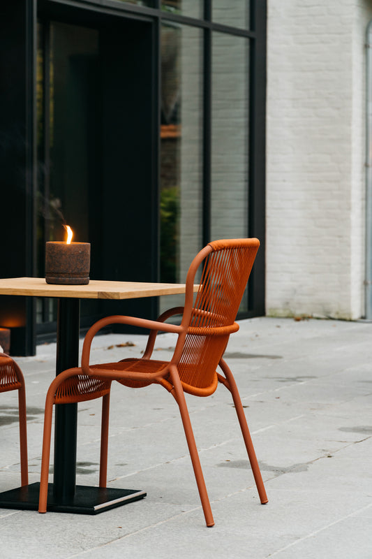 LOOP DINING CHAIR ROPE TERRACOTTA