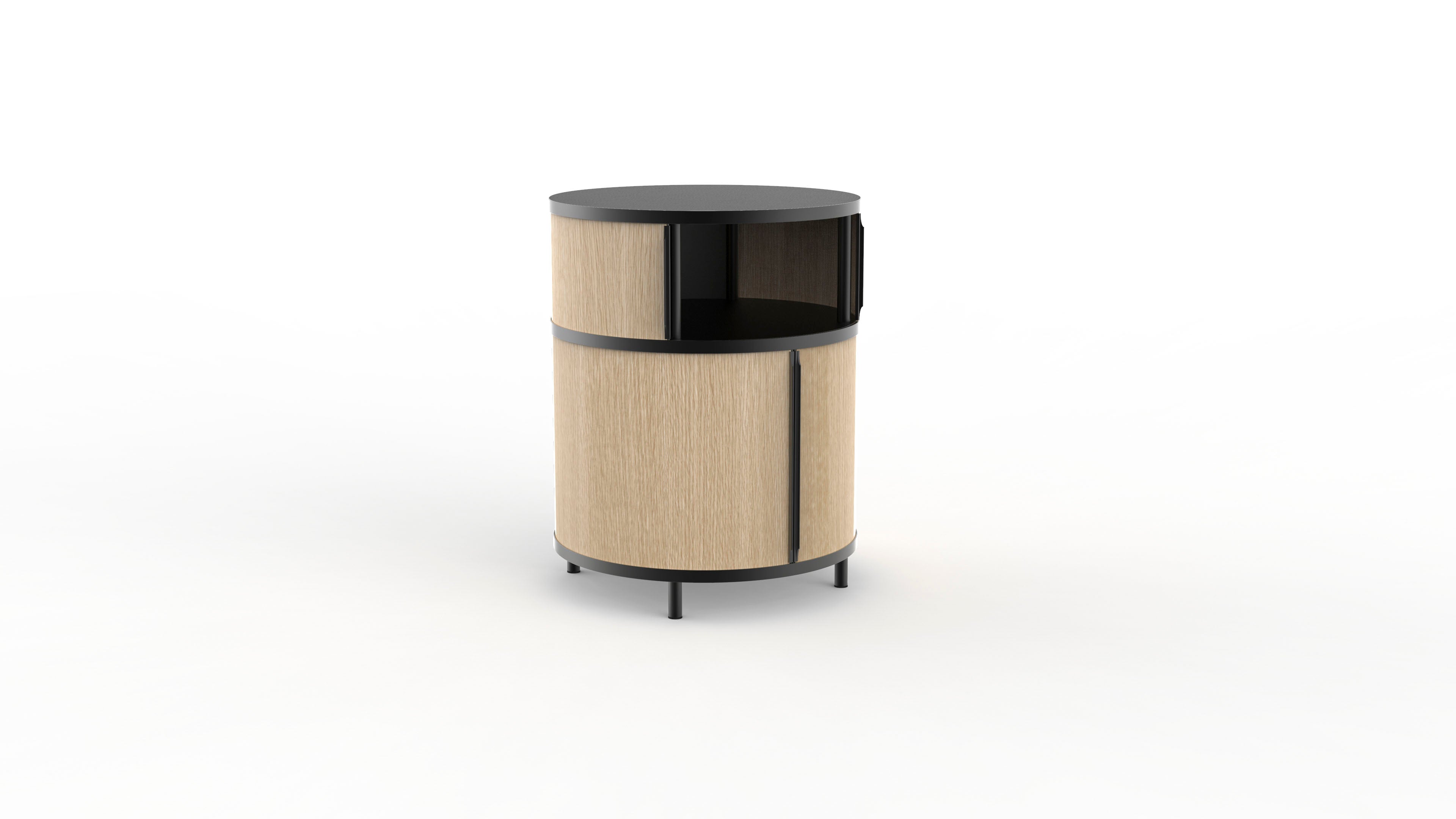 74 Zylinder Beistelltisch D50/2 Eiche natur